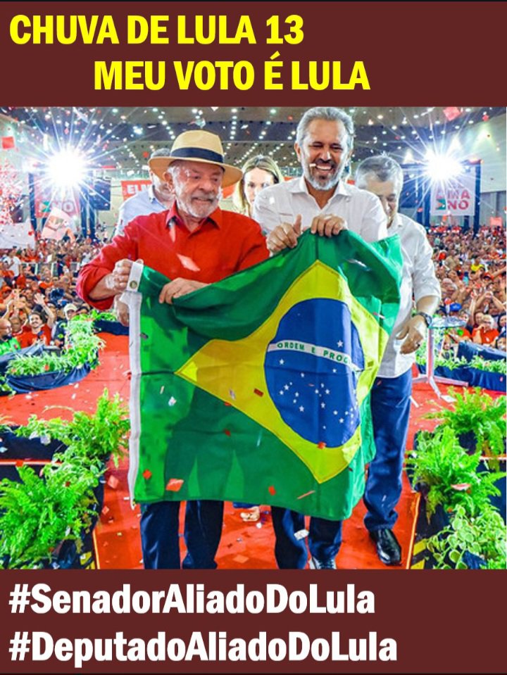 Rogeriononatosa's tweet photo. 🚩🚩BOA NOITE COMPANHEIRADA!
Chamo vocês para o tuitaço do Comitê Virtual Lula e o PT nos Trends, que começa hoje, sexta-feira, e se entenderá até sábado.

Usem as tags e hashtags:

CHUVA DE LULA 13 
MEU VOTO É LULA 
#SenadorAliadoDoLula
#DeputadoAliadoDoLula https://t.co/MjFseIOZYj