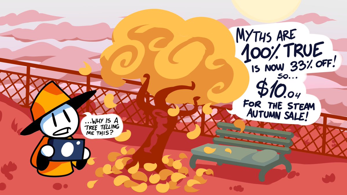 MythsAre100True's tweet photo. Our game, 'Myths are 100% True' is now $10 (and 4 cents) for the Steam Autumn Sale!
https://t.co/557JGa6ddQ https://t.co/ZY0ip1mAwm