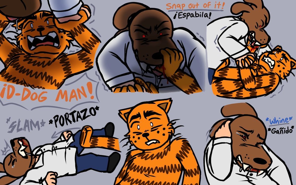 Papurtles's tweet photo. 1/3   [ more below ]

⚠️ BLOOD / SANGRE ⚠️

🩸🩸 A night to remember 🩸🩸

This took longer than I thought it would 😭 I had fun though hehe this au makes me happy 

SPOOKY MONTH IS HEREE HOORAY 🎉 🎉 

#Dogmanfanart #deteyfanart #peteythecat https://t.co/Dpl2gFRHz2