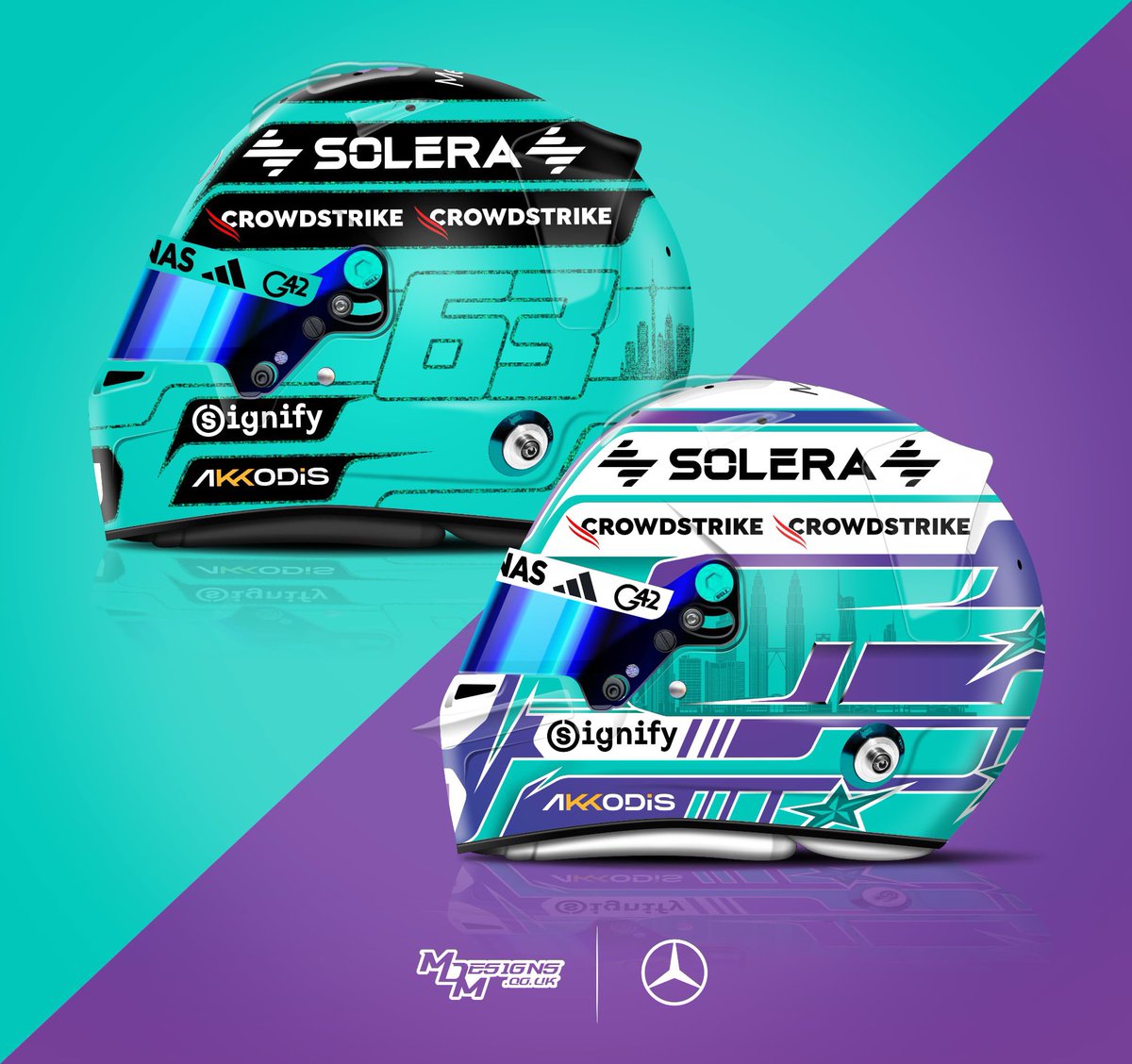 mdm_designs's tweet photo. The @MercedesAMGF1 @Petronas Sepang Specials for George &amp; Kimi 🇲🇾

Which is your favourite ? ✍️

#F1 #BahrainGP https://t.co/GQvPhr30WA