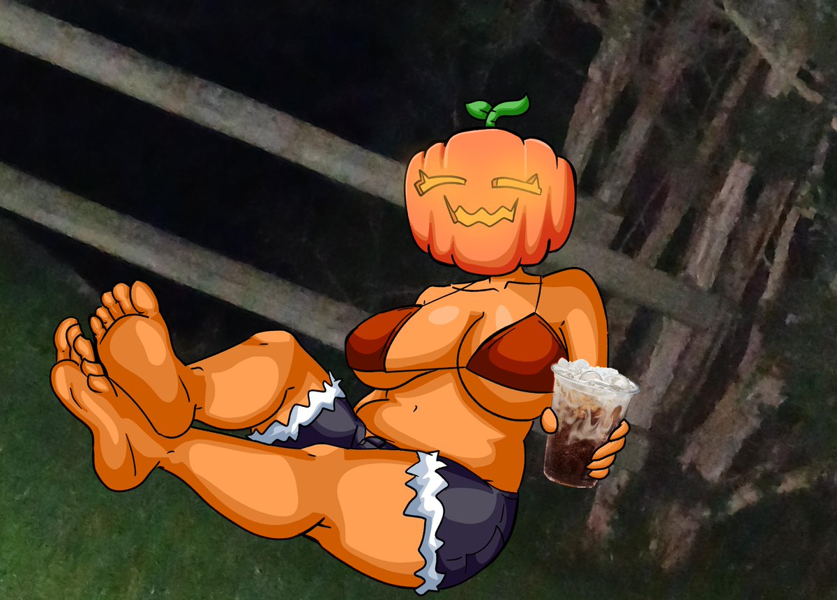 Chetwohhh's tweet photo. that jack o lantern  do be enjoying a Hungry Jack's jacked up dirty cola from the jacked up dirty soda range out now medium size only https://t.co/zYxlNQCLHU