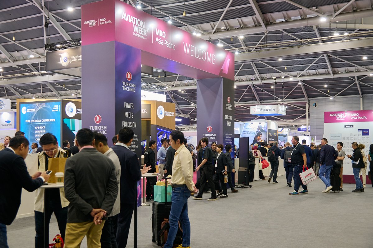 AvWeekEvents's tweet photo. Last week's MRO Asia-Pacific in Singapore was a huge success! 🚀

• 8,121 attendees
• 816 VIP airlines/lessors 
• 80 countries represented

Thank you to everyone who made it happen! See you next year. ✈️

#MROAsiaPacific #Aviation #Singapore #MROAP #AviationWeek https://t.co/qZNmNuJWLF