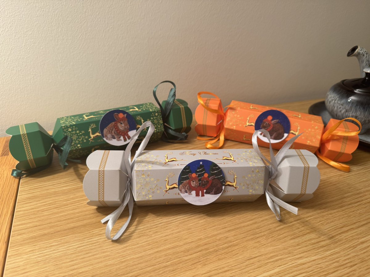 jjrabbithouse's tweet photo. 🐰 🎅 🐰 
JJ and Hettie now feature on Christmas Crackers (no bang and filled with JJ and Hettie goodies) and also gift tags! 

Christmas Crackers - https://t.co/DY3ZsBAdG5

Gift Tags - https://t.co/7fVN17SRus

Non UK? Message to order 🐰 https://t.co/mclkIozYui