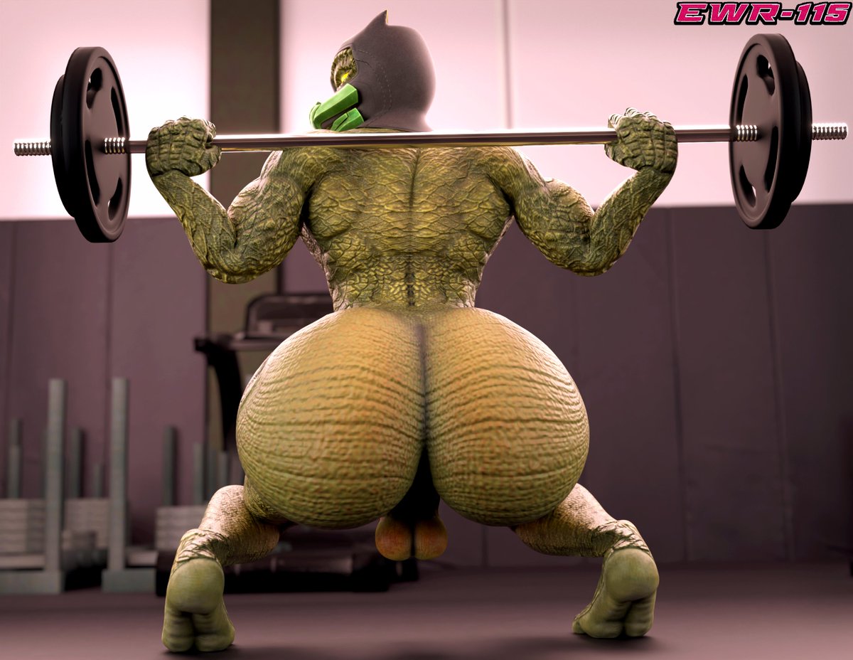 Ech0_715's tweet photo. (Comm) for @Redhood89390122 
Reptile doing some nice squats with you as a audience staring at his fat butt <3

Reptile model @OkamicalN 
#nsfw #Reptile #MortalKombat https://t.co/5pb0s8Jx8m