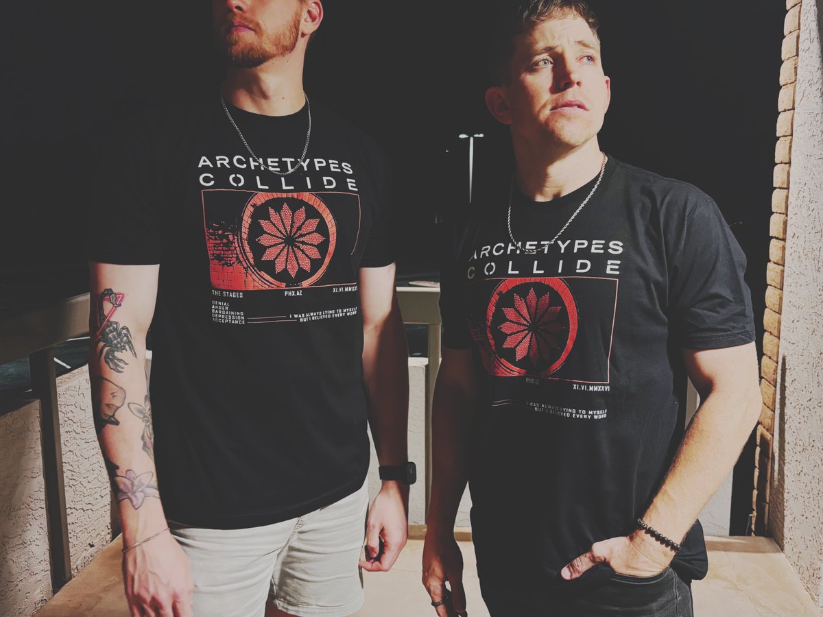 AtypesCollide's tweet photo. 🚨 EXCLUSIVE MERCH 🚨
We will have a limited printing of this design inspired by our one-night only show, "The Stages"
Only 50 shirts made. Come get yours on 11/6 at @TheRebelPHX.
🎫 Tickets to the show: https://t.co/7YF4npKaPt https://t.co/OKbCoWFAYk