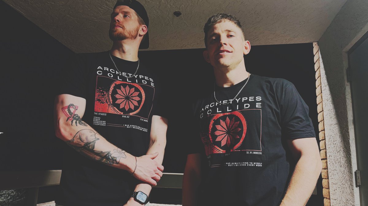 AtypesCollide's tweet photo. 🚨 EXCLUSIVE MERCH 🚨
We will have a limited printing of this design inspired by our one-night only show, "The Stages"
Only 50 shirts made. Come get yours on 11/6 at @TheRebelPHX.
🎫 Tickets to the show: https://t.co/7YF4npKaPt https://t.co/OKbCoWFAYk