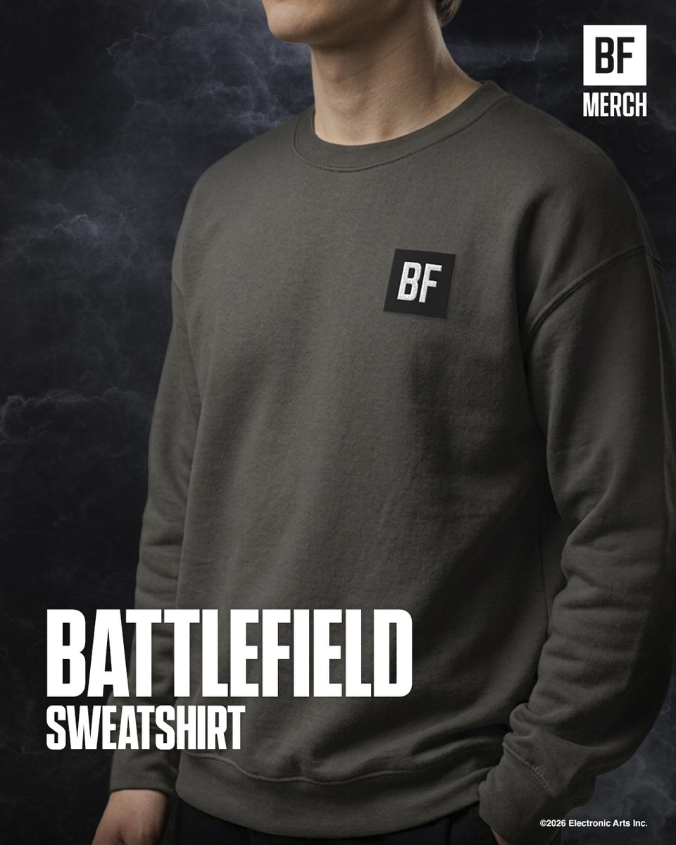 BF_Merch's tweet photo. The mission doesn't stop when the temperature drops🎖️

The new Battlefield Sweatshirt &amp; Beanie have arrived. Built for cold-weather operations and ready for deployment.

Suit up and report for duty: https://t.co/UJ5wGLEtQ1

#Battlefield #BattlefieldMerch https://t.co/ifseuKNohd