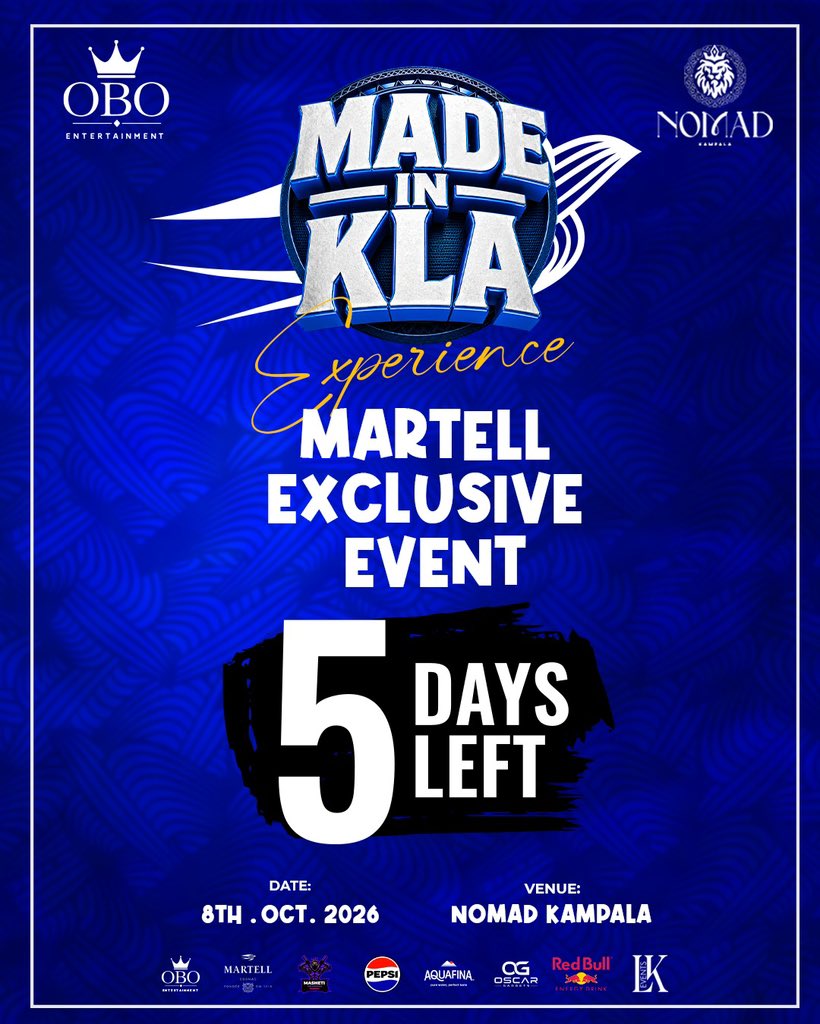 kyton_allan's tweet photo. Nigeriaโs Deobi touches down at Nomad for a Martell Exclusive night! ๐ฅ๐ฅ
MADE IN KLA Experience โ 8th Oct 2026.
Yellow jacket energy. Afrobeats all night. Donโt miss the wave! ๐
#MadeInKLA #OBOEntertainment https://t.co/THnkDXQ75j
