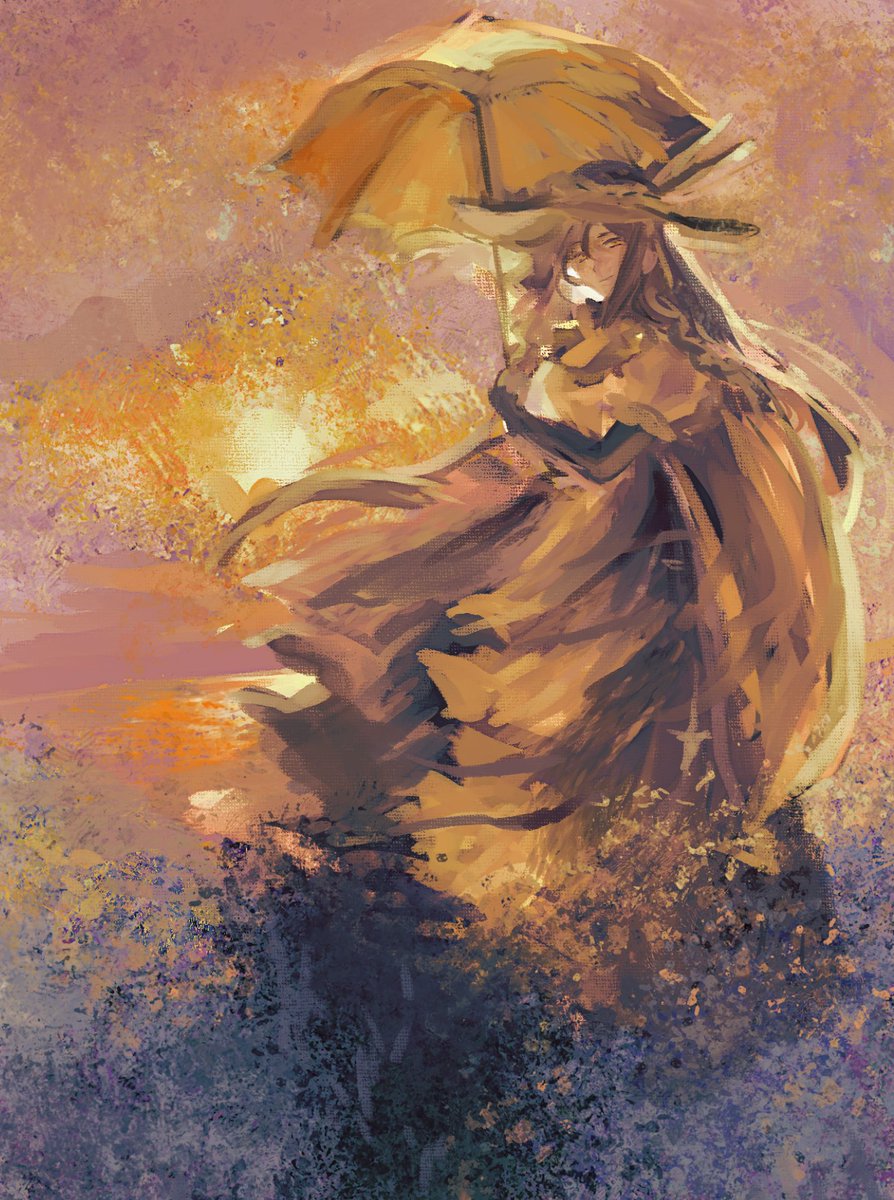 Sixgooooood's tweet photo. Woman with a Parasol https://t.co/IB3MuDrI01