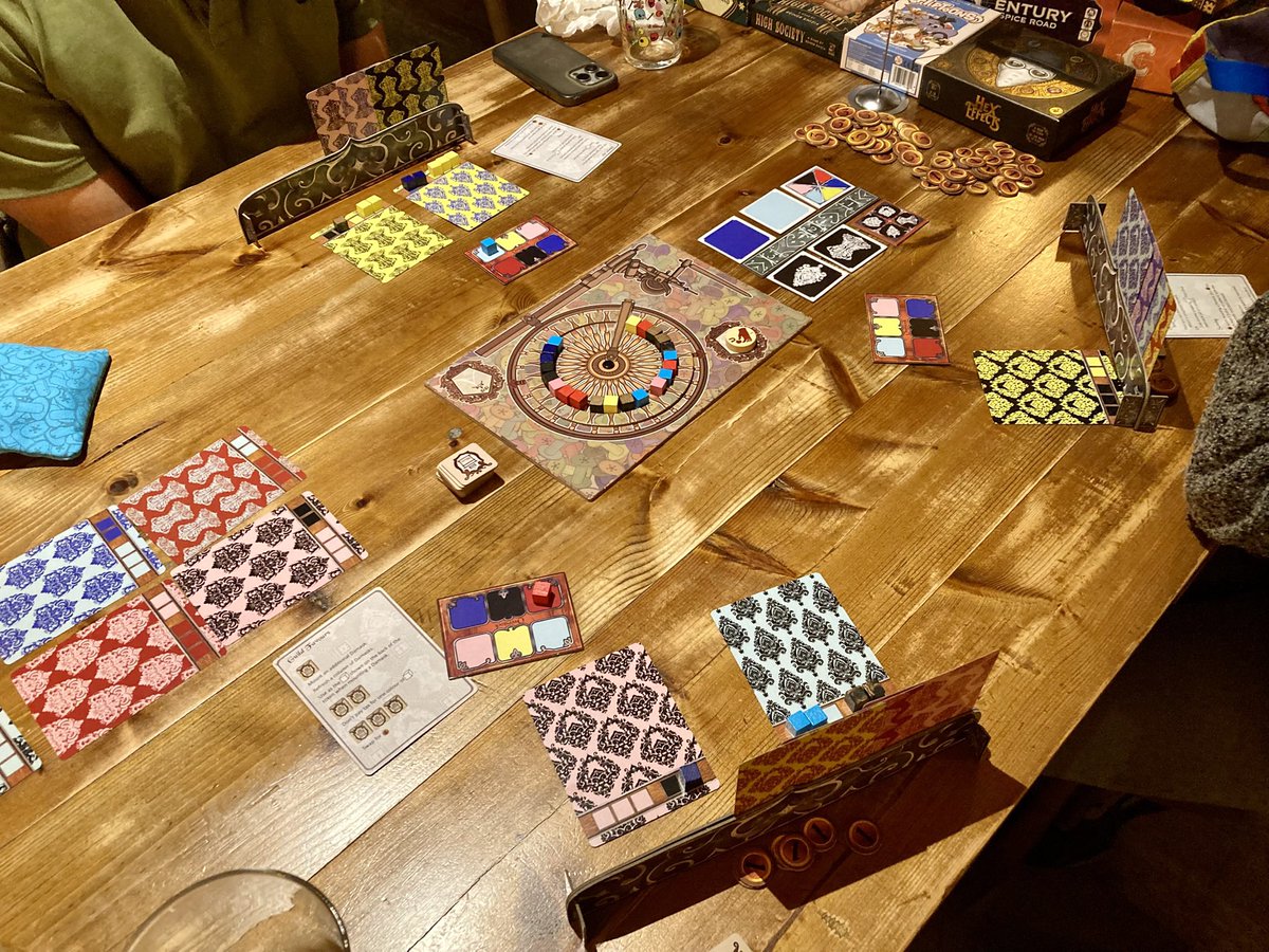 MycroftBrolly's tweet photo. Really enjoyed Weekly Board Gaming @TheBedfordPub with #Balham Board Game group on Wednesday night. I brought along #Damask @Radical8Games and #HexEffects #PillboxGames. Both games are a lot of fun and hugely enjoyable. Highly recommending the games & the group :) https://t.co/p8H8LpK9Vc