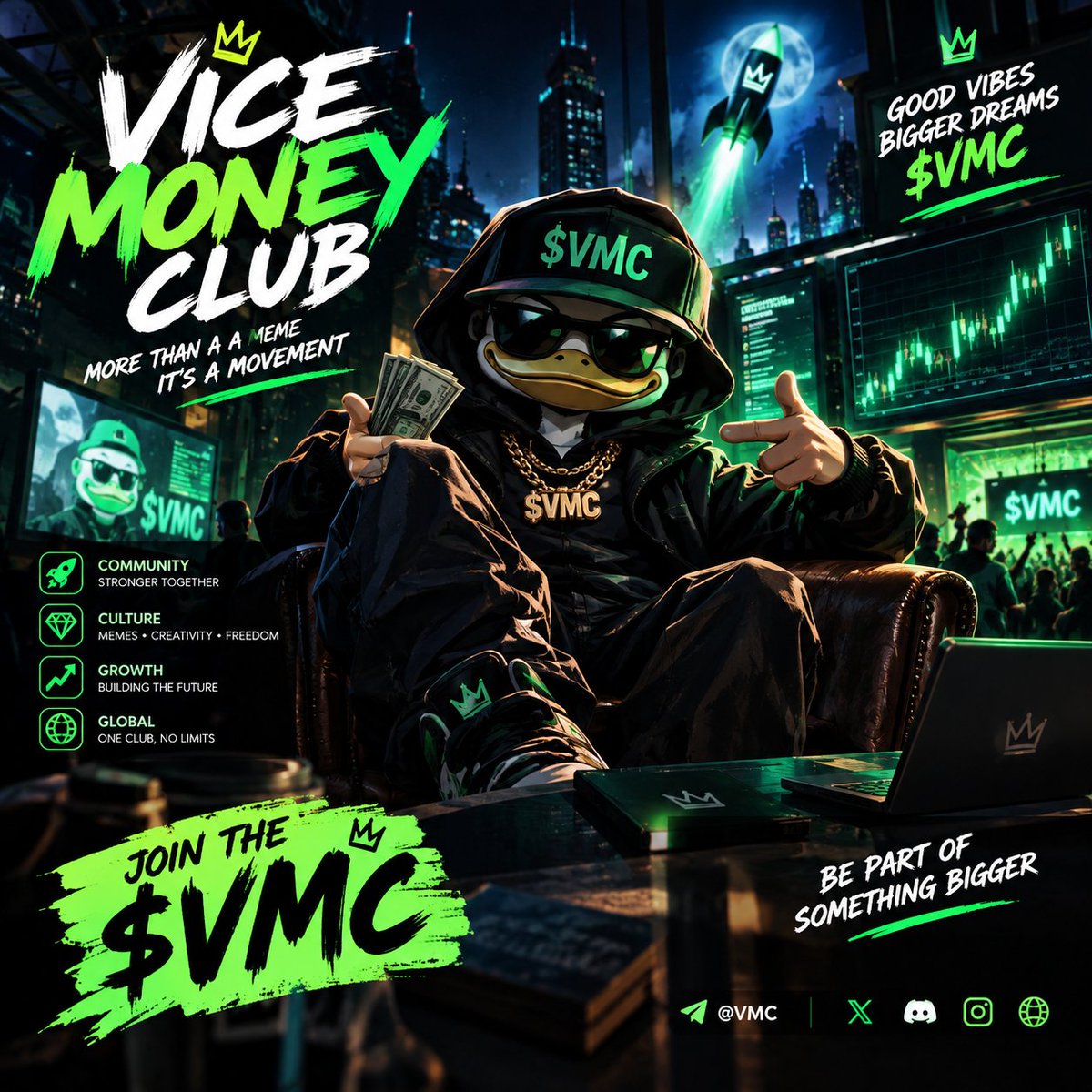 MAGA_Cap1's tweet photo. 💰 WELCOME TO THE VICE MONEY CLUB.
Not just a meme. Not just a token.
It’s a whole culture. 🦆💚
⚡ Community
🎭 Memes
🚀 Creativity
🌎 One Club
If you’re looking for the next community to watch…
Welcome to $VMC.
🟢 VICE MONEY CLUB
@VMC $VMC
#VMC #ViceMoneyClub #Crypto #Solana https://t.co/J3oWt3nyOt