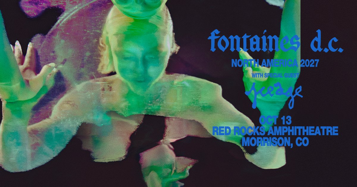 RedRocksCO's tweet photo. NEW SHOW: We love them, we love them and we can't wait for @fontainesdublin to make their #RedRocksCO headlining debut on Oct. 13, 2027 π Tickets on sale Friday, Oct. 9 at 10am MT!
π« https://t.co/B01OW3xXeW https://t.co/ZafSDtKMWK