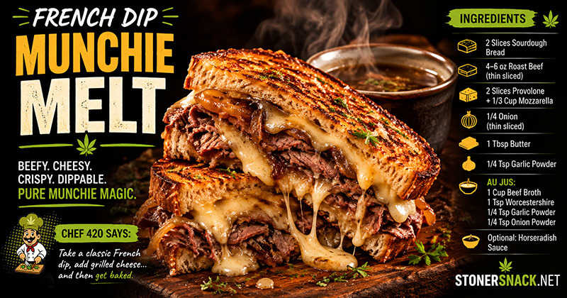 stoner_snack's tweet photo. Meet your new late-night craving: the French Dip Munchie Melt. Juicy beef, melty cheese, and an au jus dip that hits every flavor high. #StonerSnack #MunchieMelt #CannabisEats #SnackAttack #LateNightBites #FoodieFinds

Full Recipe: https://t.co/FjoyaKdY9n https://t.co/QQmpLWmtrK