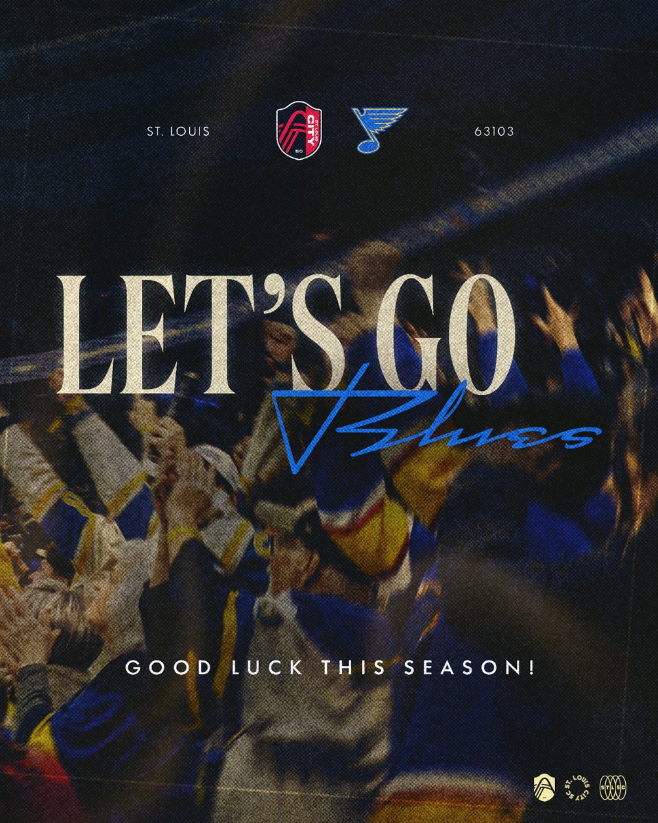 stlCITYsc's tweet photo. LET'S GO BLUES!!! 💙

Good luck this season, @StLouisBlues! https://t.co/383BbsBl07