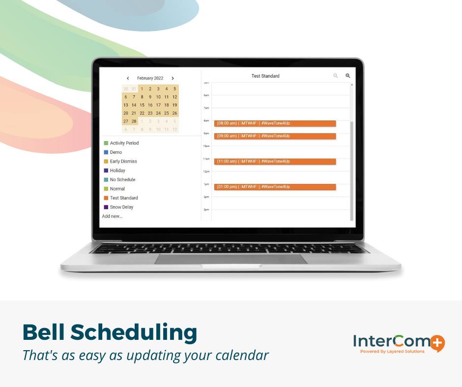 LSISolvesSafety's tweet photo. Updating your bell scheduling for Fall Break shouldn't be difficult. The LSI bell scheduling tool makes updating the bell as easy!

#Intercom+ #SchoolBellScheduler #MassNotificationPlatform https://t.co/zs9B4OY26w