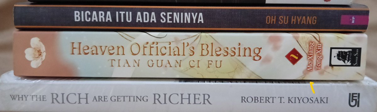 hertaccore's tweet photo. Buku-buku ini masih available! Kalau berminat boleh langsung DM yaaa. <3

• TGCF 2OOK
• Why The Rich Are Getting Richer 4Ok
• Bicara Itu Ada Seninya 3OK

Bisa split pay 🍊 juga. 

#wts #booktwt #danmeitwt #preloved #zonauang #zonajajan https://t.co/KxYM62Hopg