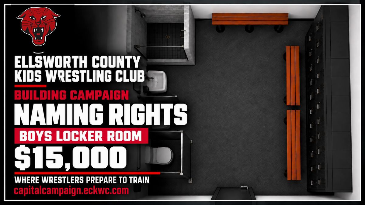 eckwrestling's tweet photo. Want to leave a lasting legacy? Recognize your family, business, or organization with a $15,000 naming opportunity.

The Boys' &amp; Girls' Locker Rooms support a dedicated space where Ellsworth County wrestlers can get ready to train and grow.

Learn more: https://t.co/mCvycX7jQI https://t.co/fuWxmpbAR5