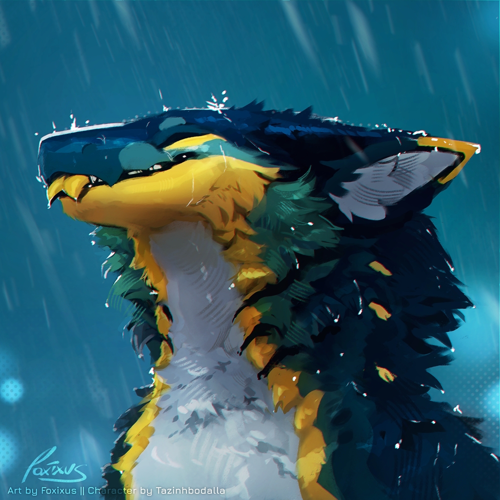 FoxixusArt's tweet photo. TAZ + RAIN = HAPPY 🌧️
For @TazinhBodalla  
Happy Birthday 🌊^w^ https://t.co/jfHUOIcDyz