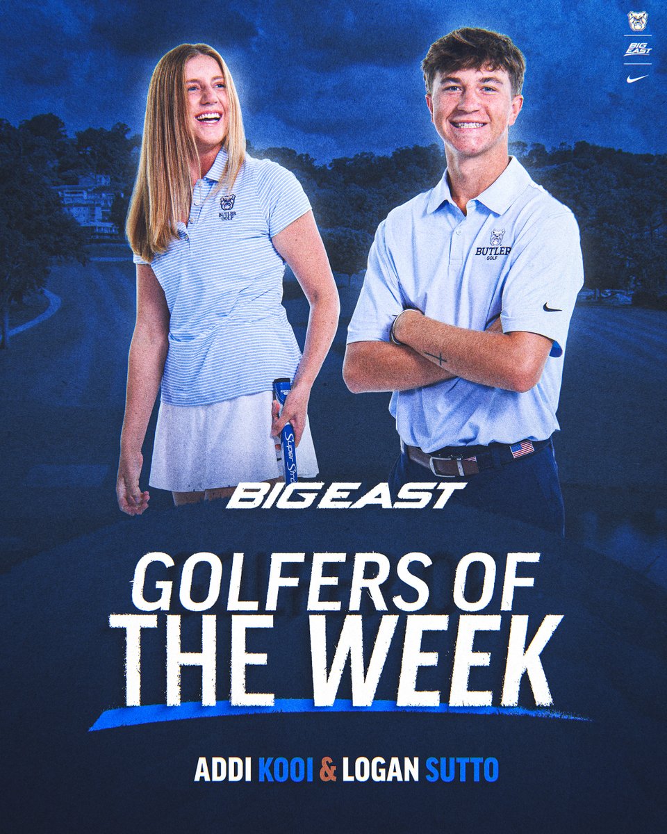 ButlerUGolf's tweet photo. BIG EAST Golfer of the week x2️⃣ https://t.co/pkg1yLLBPX
