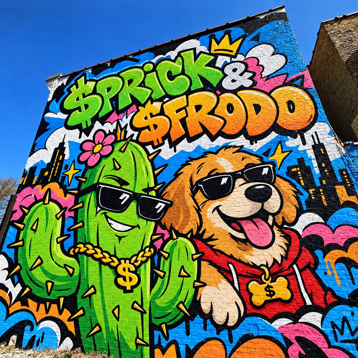 XLPrick's tweet photo. $PRICK and FRODO taking over the streets 

Built different.
Impossible to ignore.
Painting the bigger picture. https://t.co/N889agUzd9