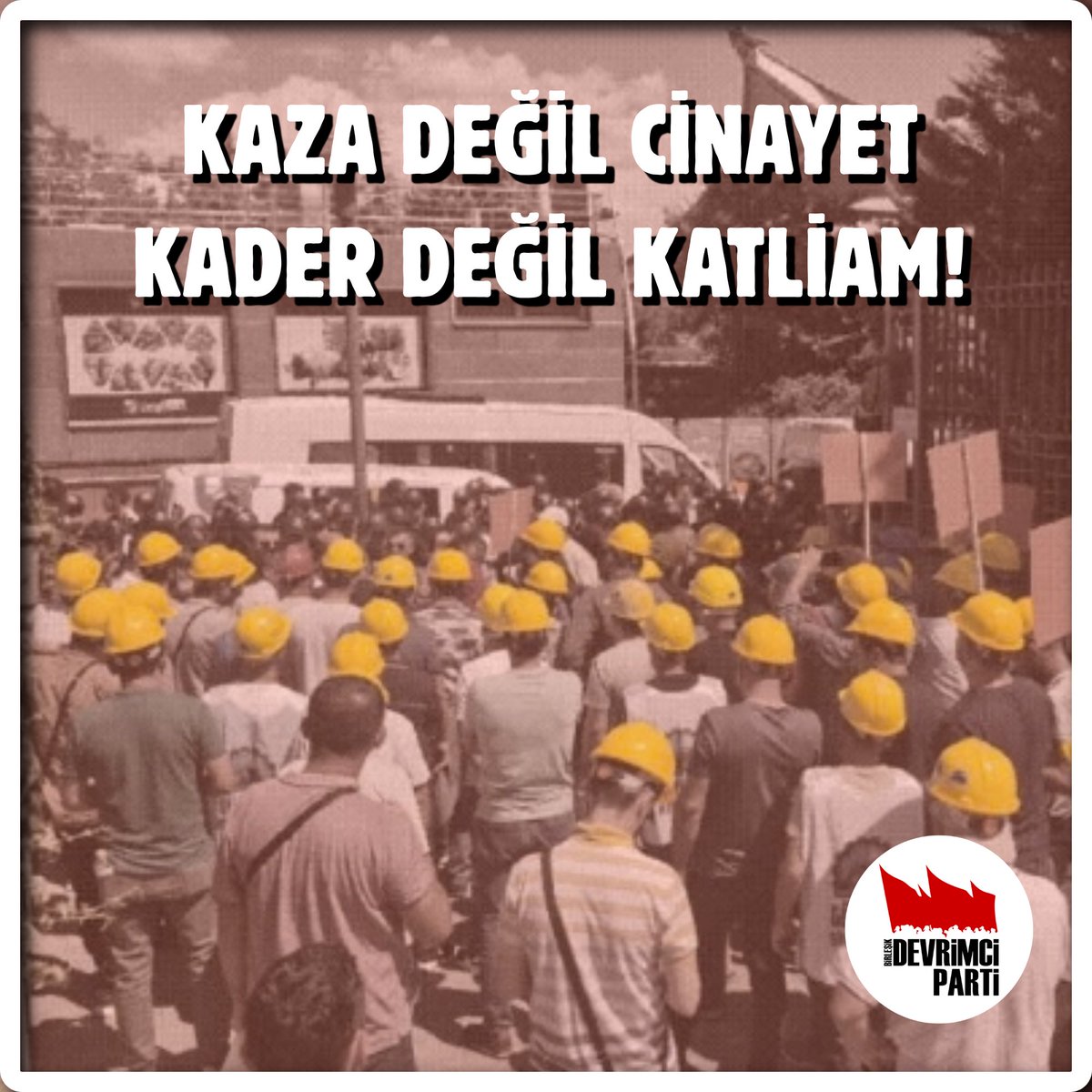 DevrimciParti_1's tweet photo. “Maden patronları işçilerin kanıyla beslenirken, palazlanırken maden işçisinin payına düşen ise yerin altında ölüm, yerin üstünde yoksulluk oluyor…”

#Soma’da bulunan İmbat Madencilik’te yaşanan göçükte 5 işçi, bugün ise Zonguldak’ta kaçak bir madende 1 işçi yaşamını yitirdi.

Sorumlular bellidir. İş güvenliğini ve gerekli önlemleri gereksiz bir maliyet olarak gören patronlar; madenleri özelleştiren, denetlemeyen, denetlemeden makarna dağıtır gibi maden ruhsatı dağıtan devlet kurumları suçludur. Madenlerde yaşanan her işçi ölümünün sorumlusudurlar.

İşçi cinayetleri İmbat Madencilik’te ilk kez yaşanmıyor. Daha önce 2017, 2019, 2020 ve 2022 yıllarında, alınmayan önlemler nedeniyle 7 maden işçisi hayatını kaybetti, birçok işçi yaralandı.

İmbat Madencilik’in bu kabarık sicili, tıpkı diğer katliamlarda olduğu gibi, “kaza” denilerek temizlenmeye çalışılacaktır. Oysa işçi ölümlerinin esas sorumlusu İmbat Madencilik patronları ve onları denetlemeyen devlet kurumlarıdır. İşçi katilleriyle poz veren bakanlar ve bürokratlar da bu düzenin sorumlularıdır.

Kaçak madenler de bir türlü engellenememektedir. Bir maden, onlarca insanın girip çıktığı, küçükten büyüğe birçok aracın kullanıldığı bir işletmeyken nasıl kaçak çalışabilir? Elbette bunun mümkün olmaması gerekir. Ancak devlet kurumları ve bürokratlar patronların arkasında durur, göz yumar ve denetim görevini yerine getirmezse neden olmasın?

Maden patronlarının daha fazla kâr hırsı, özelleştirme ve taşeronlaştırma politikaları, işçi sağlığı ve iş güvenliği önlemlerinin maliyet gerekçesiyle alınmaması, cezasızlık, yaptırımsızlık, sarı sendikacılık ve işçilerin örgütsüzlüğü; yaşanan madenci ölümlerinin, iş cinayetlerinin başlıca sebepleridir.

Patronlar ve devlet bürokrasisi, her maden katliamında “kader”, “fıtrat” diyerek cinayetlerin üzerini örtmeye çalışıyor. Oysa yaşanan ölümler ne kaderdir, ne fıtrattır ne de doğal afettir. Yaşanan işçi cinayetleri, patronların ve hükümetin tercihlerinin sonucudur. İşçinin canı ile güvenlik maliyeti arasında yapılan bir tercihtir bu. İşçinin canı güvenlik maliyetine tercih edildiği için, işçinin canı daha ucuz, hatta bedava görüldüğü için madenlerde her yıl onlarca işçi kardeşimiz ölüyor.

Maden patronları işçilerin kanıyla beslenirken, palazlanırken maden işçisinin payına düşen ise yerin altında ölüm, yerin üstünde yoksulluk oluyor.

Bir avuç kömür için bir ömür veren maden işçilerinin, biz işçilerin; örgütlenmekten, işçinin canını hiçe sayan patronlara karşı mücadeleyi yükseltmekten ve sömürü ve ölüm düzenine son vermekten başka çaremiz yok.

İşçi cinayetlerine, güvencesizliğe ve taşeron işçiliğine karşı birleşik sınıf mücadelesini yükseltmekten başka çaremiz yok!

Kuracağımız İşçi İktidarında; madenleri kamulaştıracağız, tüm sorumlulardan işçi cinayetlerinin hesabını soracağız!
#Soma #Zonguldak