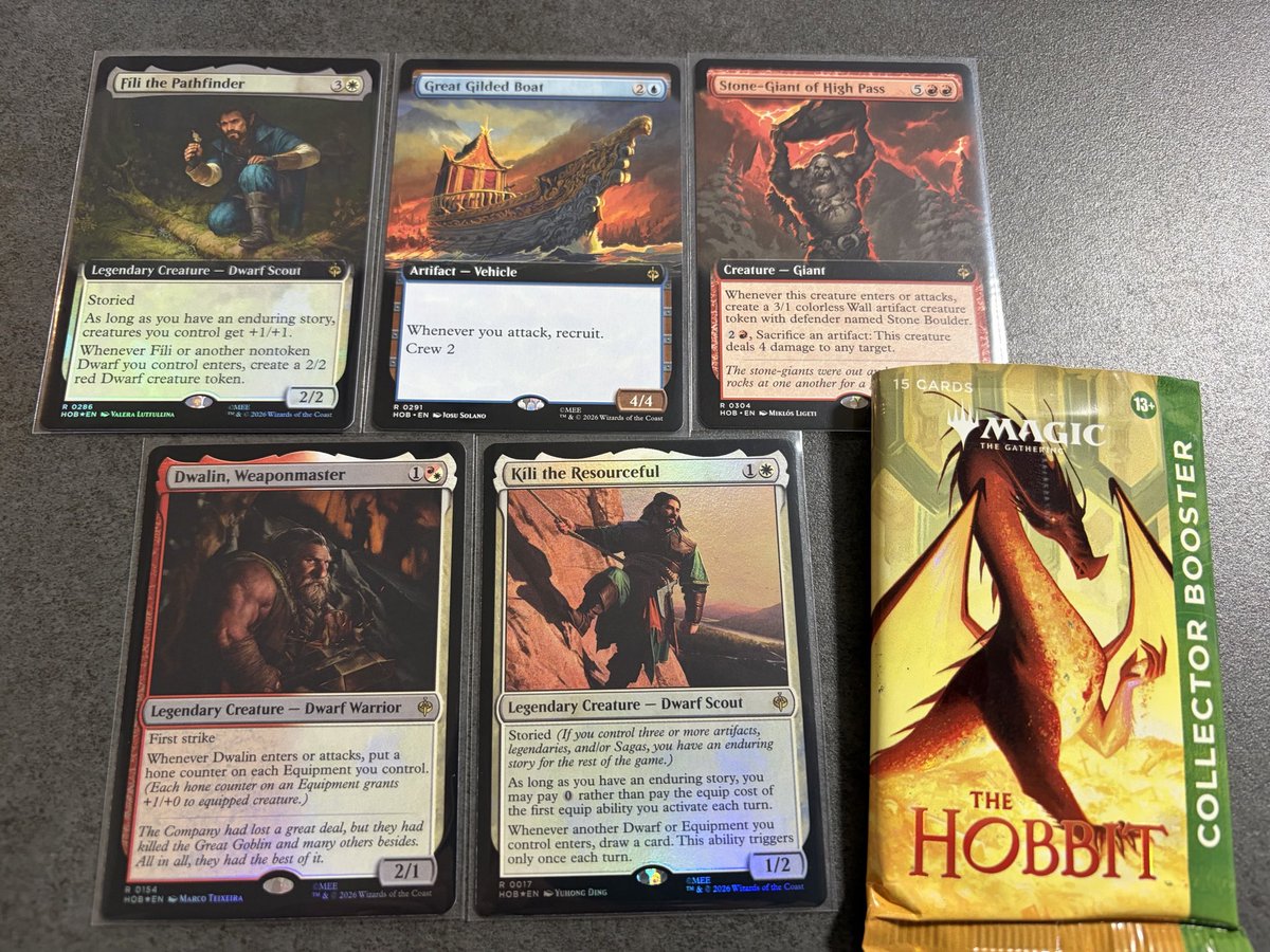 rike_mtg's tweet photo. ホビットコレブ38パック目。37パック目に続いて地獄開封でした😭 https://t.co/wgYmQyZLEc