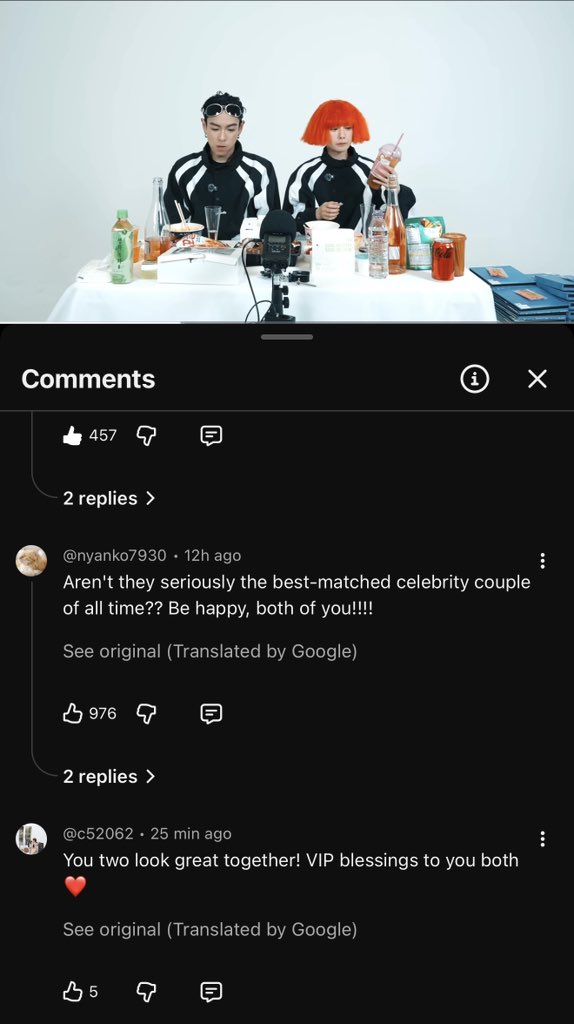 winterwhatever's tweet photo. New comments from knets under TOP and NANA’s mukbang vlog 🥹🥹

“Aren't they seriously the best-matched celebrity couple of all time?? Be happy, both of you!”

”This is seriously the first couple I've ever wanted to root for in my life. These two suit each other so well.” https://t.co/THA4iTnYkc