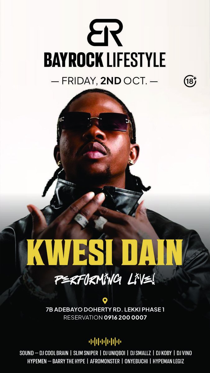 Kwesidain___'s tweet photo. See you tonight Lagos @Bayrockx https://t.co/OH39w9ABTP