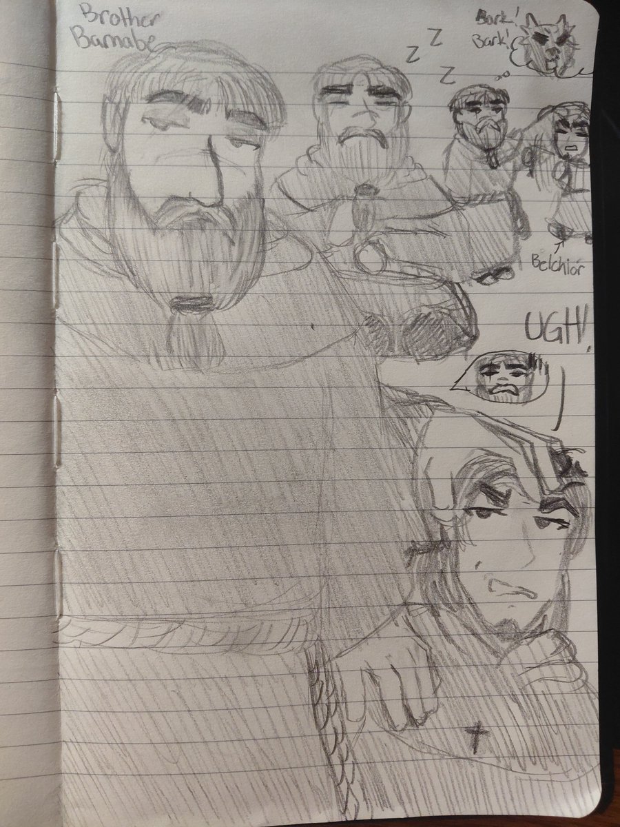 Usagi941's tweet photo. I did another drawing of #martyris 👀 about Brother Barnabe😛😛
Wow guys I have soo many ideas for brother barnabe but theres no space cuz he's a big guy😭
and well guy here's your meal🤤 Ohhh and I can't forget about Belchior of acting like a dog...or a wolf🌚 https://t.co/zpsrTGwPVJ