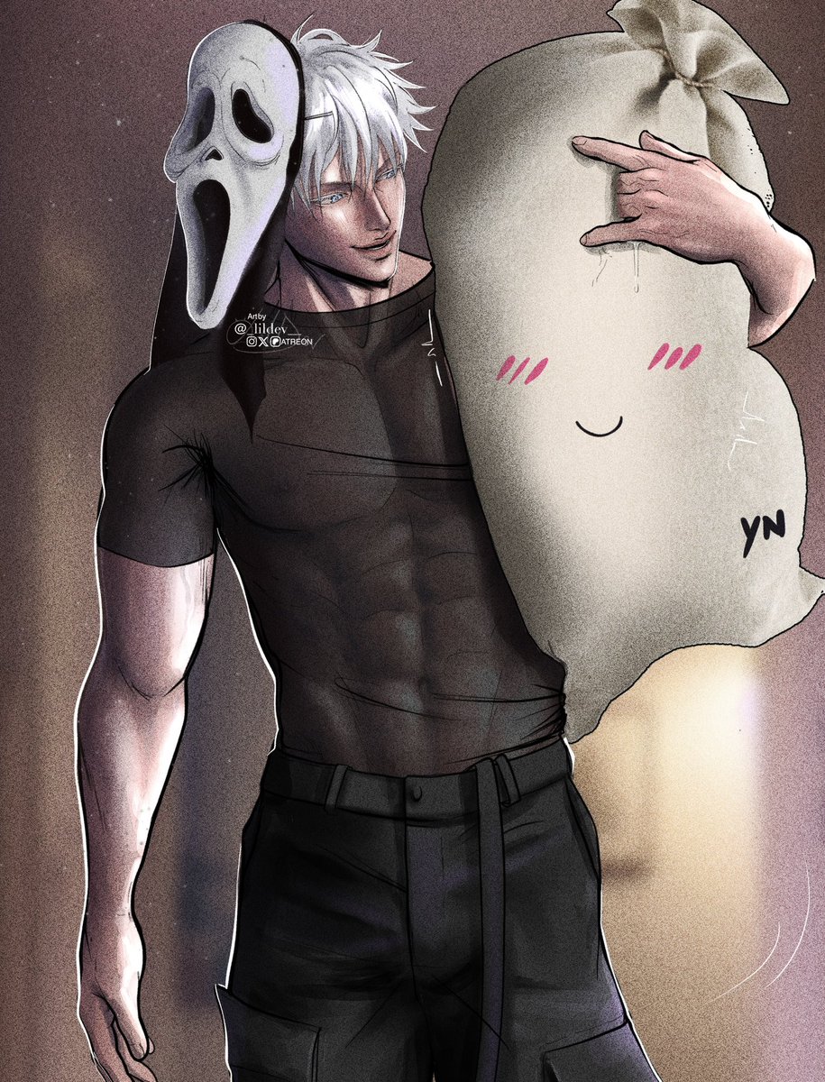 _lildev__'s tweet photo. Ghostface Gojo 🤭
On Ptrn ✨ 
#gojo #fanart https://t.co/qG63lRBD6X