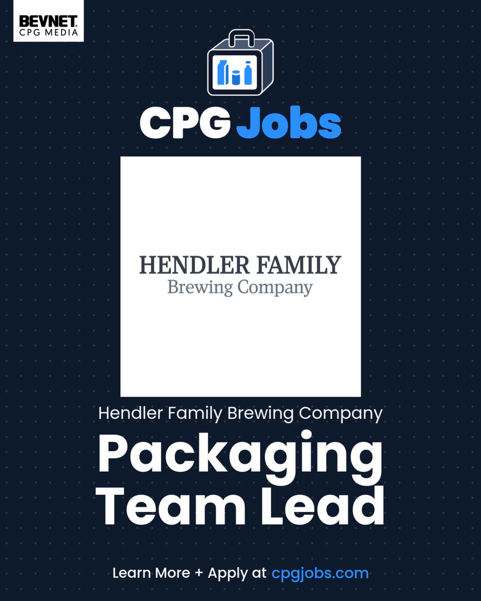 CpgJobs's tweet photo. Hendler Family Brewing Company is hiring a Packaging Team Lead in Framingham, MA. View the job and apply: https://t.co/yRhO5cLPKe https://t.co/IUeeQxCnmI