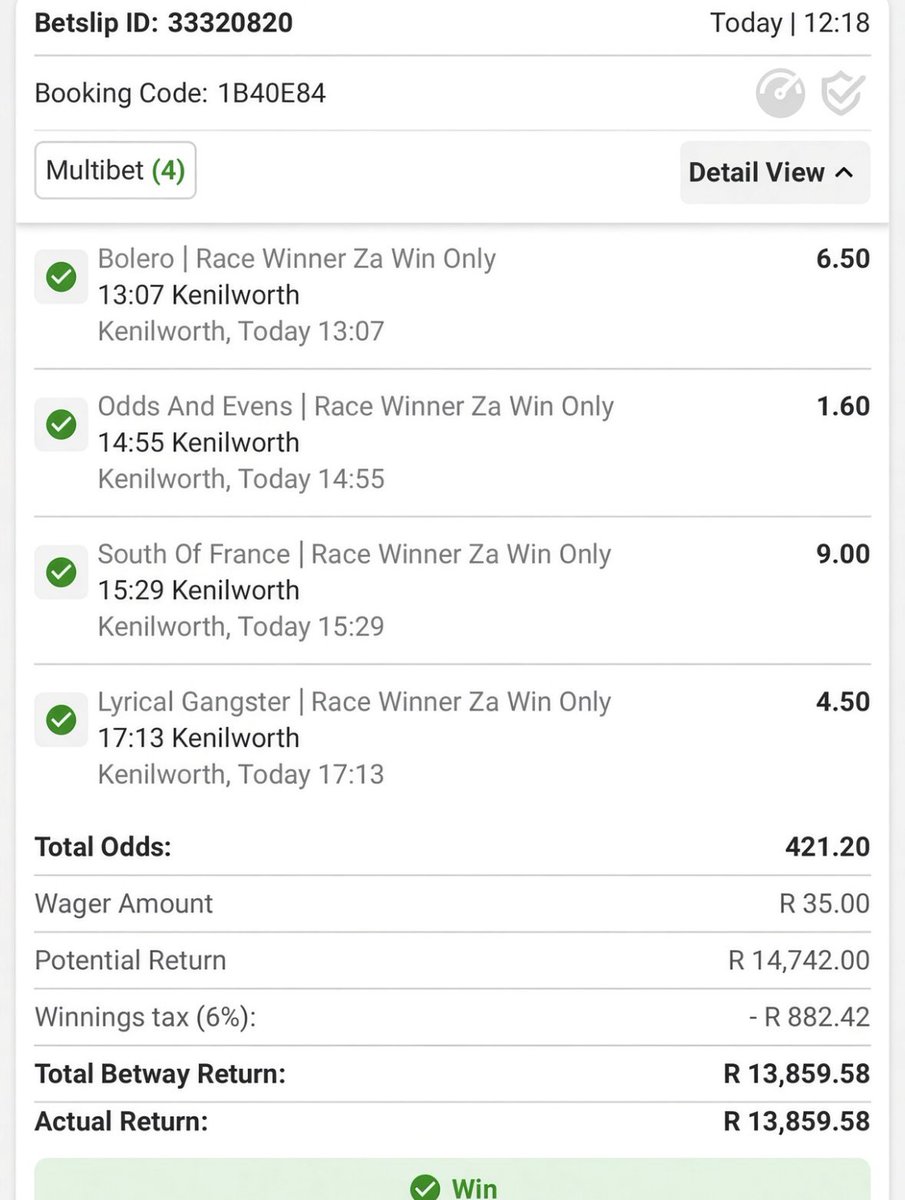 KennethMunyaiR's tweet photo. Booooom R13K with R35👏🏻 https://t.co/3MvDKeMrm0