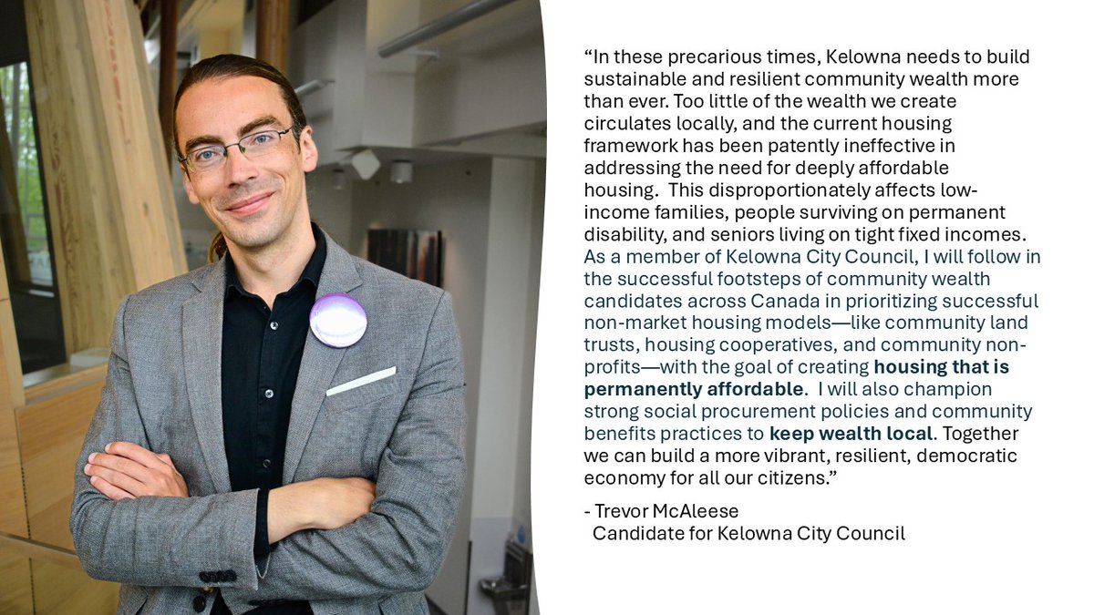 CWCandidates's tweet photo. ENDORSEMENT!!!
We're thrilled to endorse Trevor McAleese for Kelowna City Council.
Check out Trevor's excellent statement here! https://t.co/oL5WJOdRUt