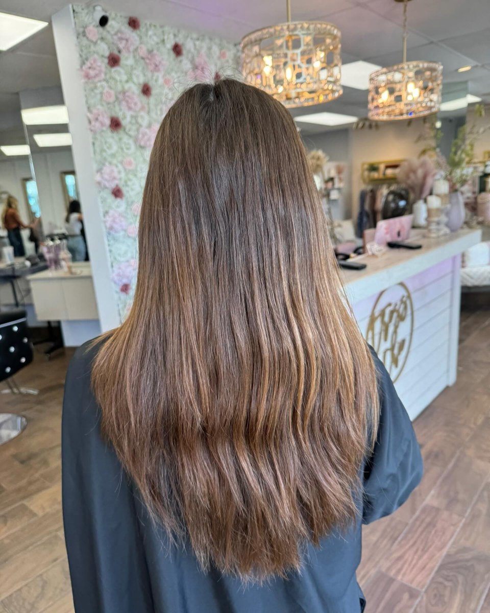 Brandie18's tweet photo. Tone-on-tone brown balayage! Now booking August appointments! DM or call 973-838-1556. https://t.co/Q4tdd2RHMj