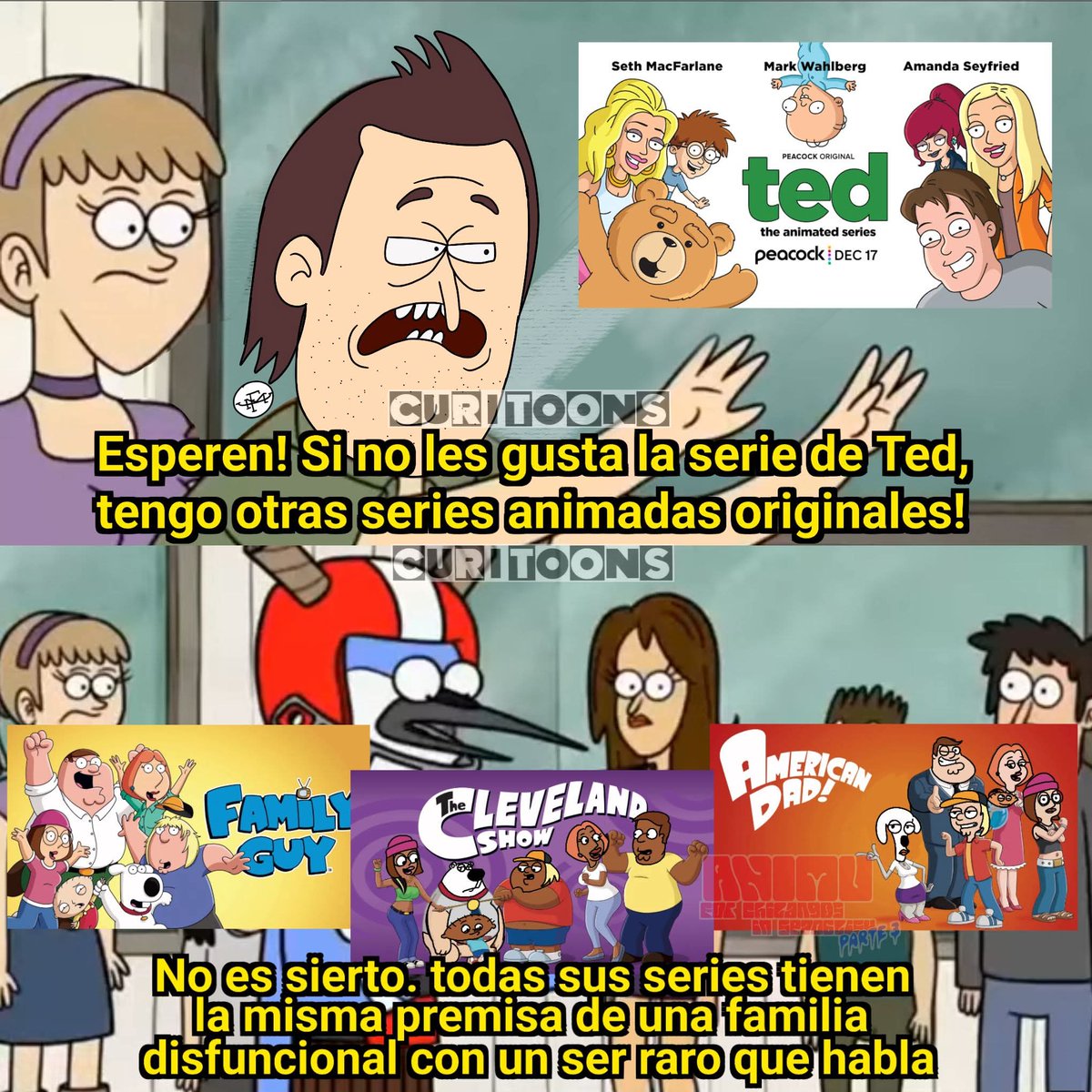 ToonsGrasa's tweet photo. Family guy 1 2 3 y 4
#Ted https://t.co/2fJ9jfMIpX