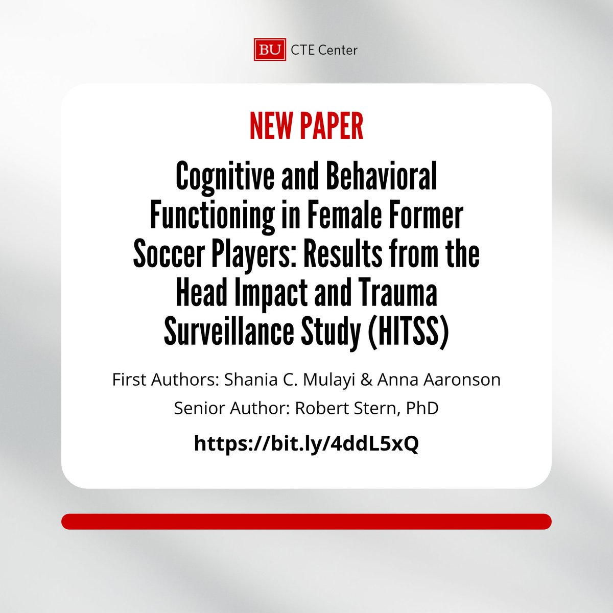 bu_cte's tweet photo. A new study of 2,732 former female soccer players suggests cumulative heading exposure may be linked to self-reported cognitive complaints, behavioral changes, and depressive symptoms in middle age. Learn more here: https://t.co/jdNxOFbHuz https://t.co/S6Z4pxANsk