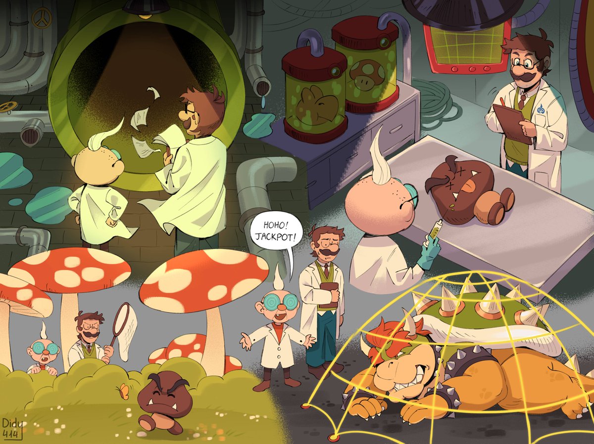didy414's tweet photo. AU where luigi is a scientist and studies mushroom kingdom's creatures with e gadd!!
#supermario #bowuigi https://t.co/DWlCrGzEEa