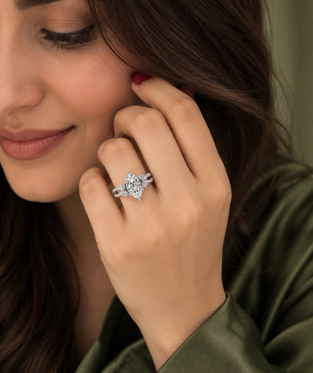 PrinceBrideLuxe's tweet photo. A breathtaking marquise ring made to make every moment unforgettable. ✨ https://t.co/F008d8T6Gd