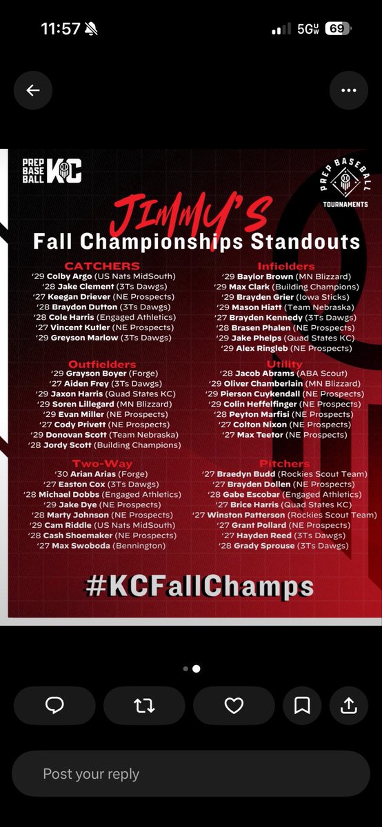 Evan_Miller29's tweet photo. Thanks for the recognition @Jimmy_PBKC !
@Bargo03 @KTPitching @loyaltytraining 
@Prospects_NE https://t.co/fhZ6kSJtTF