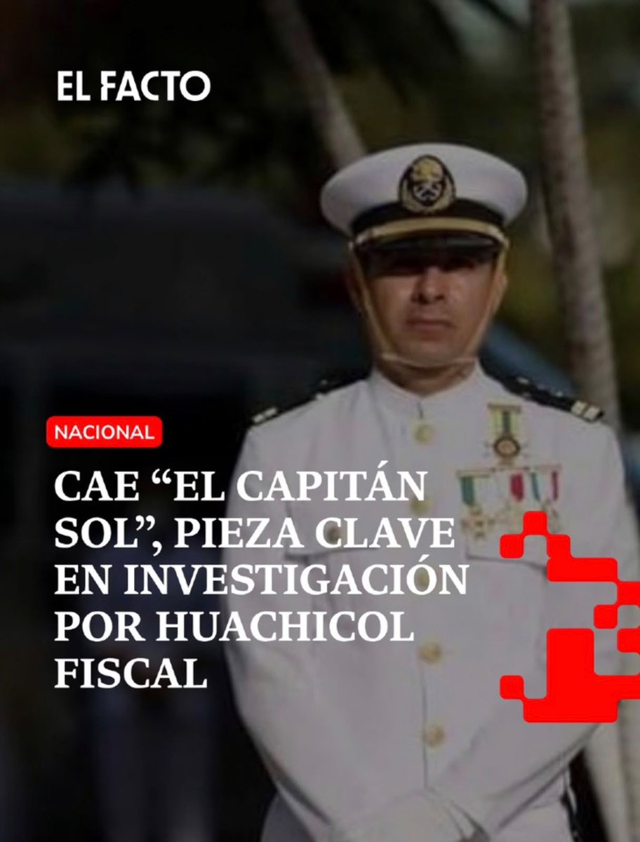 AdrianaDavilaF's tweet photo. Cae otro capitán de la Marina por el 'huachicol fiscal'.

Sin duda las Fuerzas Armadas han caído a su punto más bajo en la historia. https://t.co/D5MmRIfKRu