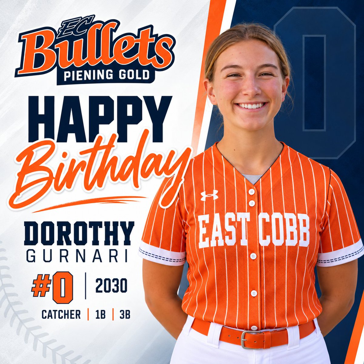 Dan_Bulletssb's tweet photo. 🎉🧡  🧡🎉

Help us wish a HUGE HAPPY BIRTHDAY to our first October birthday of the season! 🎂🥎

⭐ Dorothy Gurnari ⭐
#0 | Class of 2030
🥎 Catcher | 1B | 3B

Dorothy, we hope your day is filled with lots of fun, laughs, cake, and maybe a few extra softballs! 😉🧡 https://t.co/NGtxnAxsET