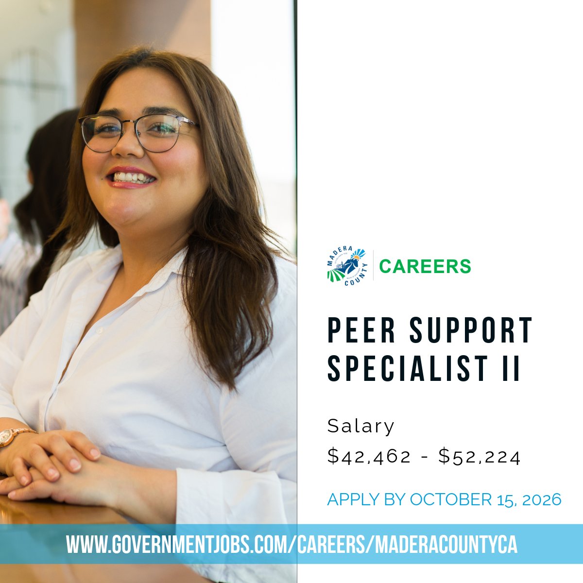 madcocareers's tweet photo. Now accepting applications for Peer Support Specialist II. Apply today at https://t.co/hve9nIKJmf. https://t.co/CRAm7RwMLe