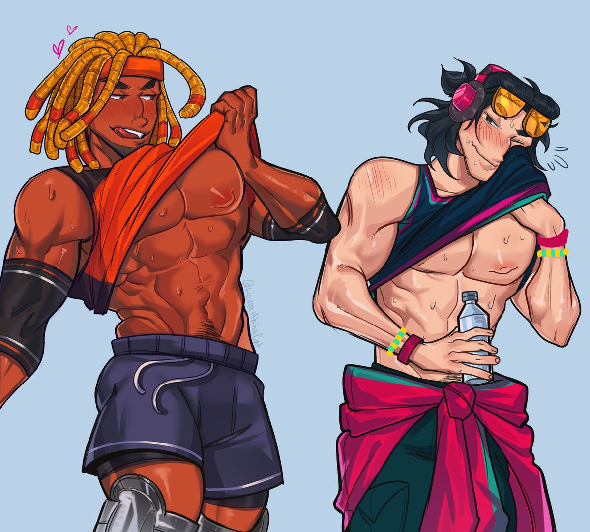 spencalopecanon's tweet photo. gym buddies 4 life #MarkSipho 

creds: @LazycatthingCat https://t.co/Qkrsvqocmb