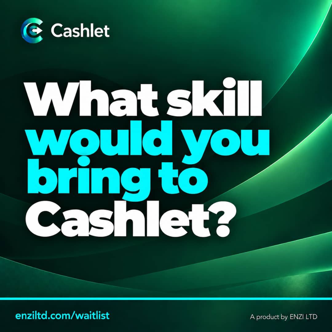 Enzi_ltd's tweet photo. What skill would you bring to Cashlet?
Design, writing, coding, or something else?
Tell us your skill.
#Cashlet #Tasker #TaskPoster #ENZILTD #NigeriaTech @Insideosogbo https://t.co/0pkDlZiT48