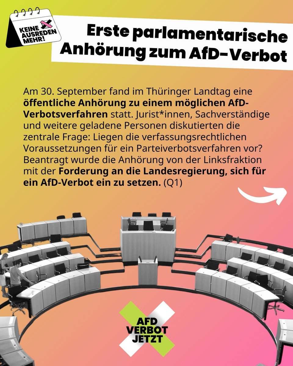 AfDVerbot_Jetzt's tweet photo. Im Thüringer Landtag fand am Mittwoch die erste parlamentarische Anhörung zu einem möglichen AfD-Verbot statt. 

#afdverbotjetzt #thueringen #landtag #hapekerkeling #pruef https://t.co/S67bZ2TL7B