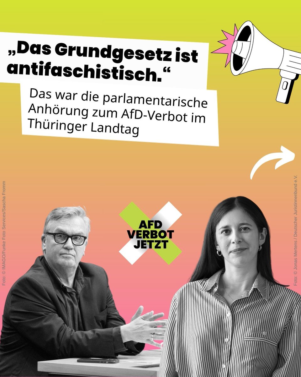 AfDVerbot_Jetzt's tweet photo. Im Thüringer Landtag fand am Mittwoch die erste parlamentarische Anhörung zu einem möglichen AfD-Verbot statt. 

#afdverbotjetzt #thueringen #landtag #hapekerkeling #pruef https://t.co/S67bZ2TL7B