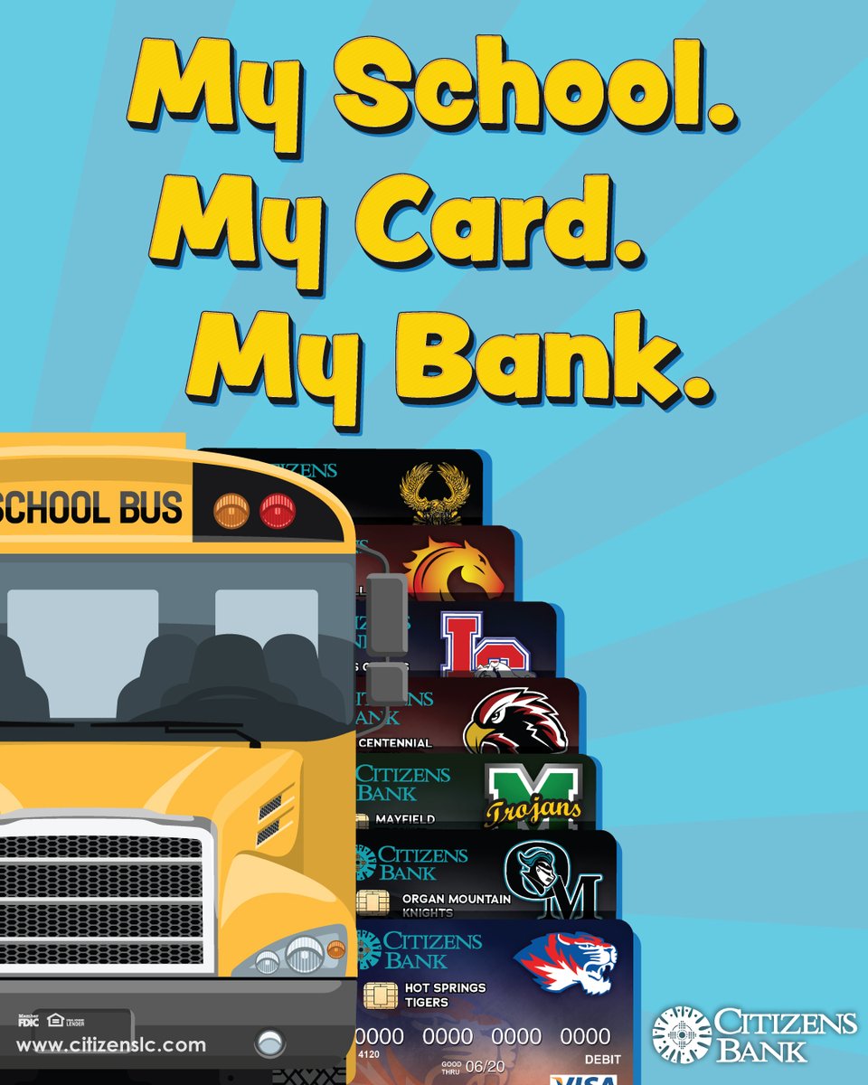 CitizensBankLC's tweet photo. Put some school pride in your wallet! 📝 💳

Our High School Debit Card program helps support your favorite local school with every purchase. Visit our website to learn more and sign up today!

🔗  https://t.co/atEEaqWQw7 https://t.co/4Qig5DdcHg