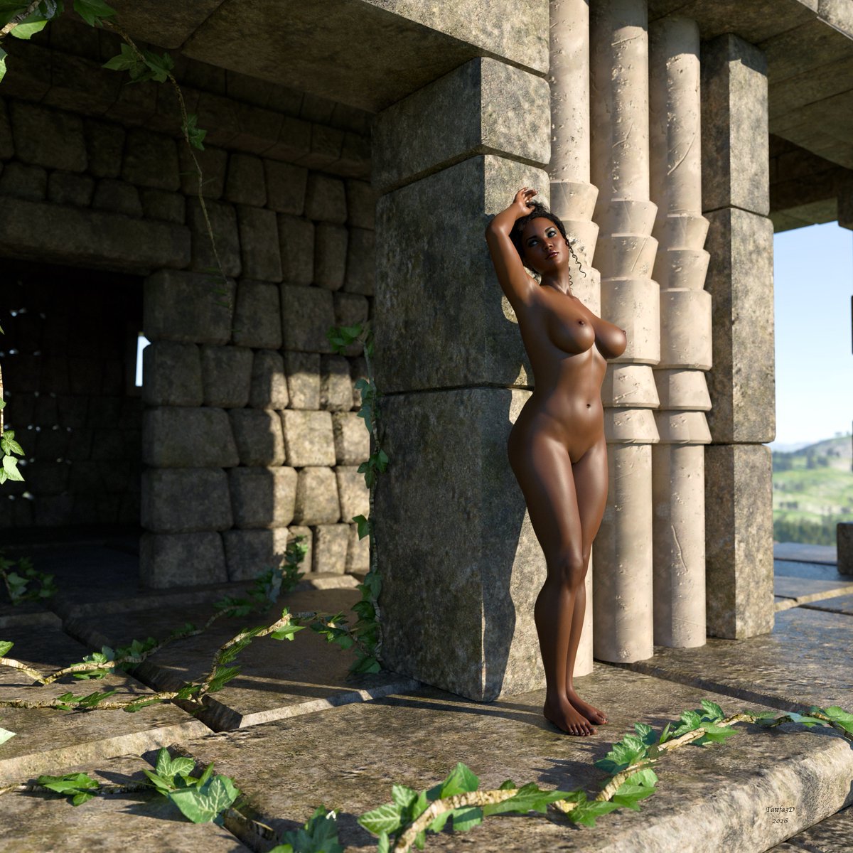 Tatefa3D's tweet photo. Misty - In the Ruins
#daz #dazstudio #3D #3Dart #daz3d #iray #model #nudemodel #nude #nudity #topless #glamour #nature #natural #artisticnudes #exoticart #eroticart #fantasyart #nudist #nudism #naked #NoAI https://t.co/XvQqOIB0HJ