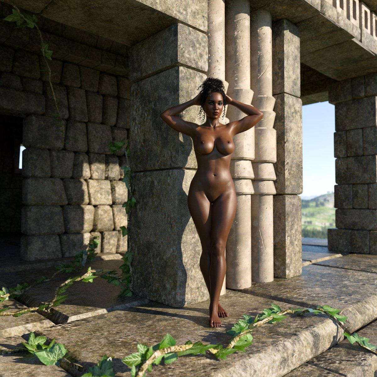 Tatefa3D's tweet photo. Misty - In the Ruins
#daz #dazstudio #3D #3Dart #daz3d #iray #model #nudemodel #nude #nudity #topless #glamour #nature #natural #artisticnudes #exoticart #eroticart #fantasyart #nudist #nudism #naked #NoAI https://t.co/XvQqOIB0HJ