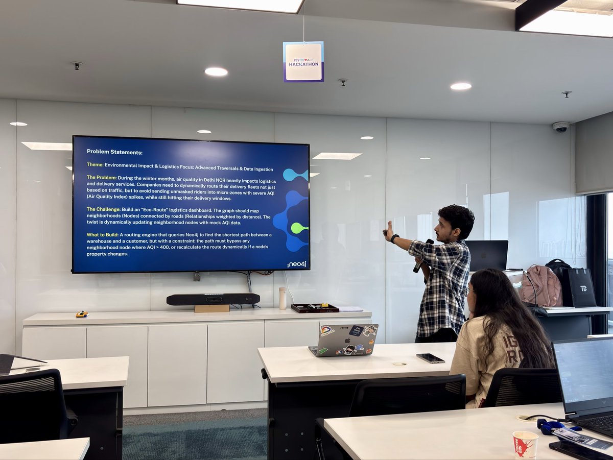 KarayatAj's tweet photo. Got a few more great #scenes from our amazing @neo4j #Hackathon! ✨
@alexandererdl @emileifrem
#Neo4j #GraphDB #GraphDatabase #DelhiNCR https://t.co/MYe2ZsRn3k